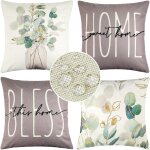 Tianyi - housse de coussin 45x45 lin extrieure impermable carr en lin coussin dcor protecteurs coussin ...