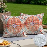 Tianyi - housse de coussin 50x50 cm rouge style turc - impermable et anallergique, idale pour balcon, ...
