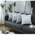 Tianyi - housses de coussin, housses de coussin 60x60 lot de 4 taie d'oreiller grise carre housses de ...