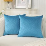 Tianyi - housse coussin 60x60 en velours ctel motif housses pour coussin lombaire fauteuil canap scandinave ...