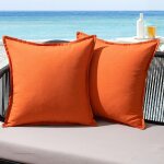 Tianyi - housse coussin exterieur impermeable imitation de lin en polyester coussins canape decoratif ...