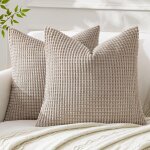 Tianyi - housses de coussins en polyester doux granuls carr taies d'oreiller avec grands granules dcoratifs ...