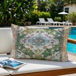 Tianyi - housse de coussin vert 30x50 cm style bohme - impermable et rsistante, parfaite pour ftes ...