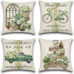 Tianyi - impermable housse de coussin, lot de 4 extrieur canap taie d'oreiller pour patio jardin salon ...
