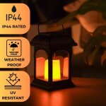Tianyi - lanterne solaire dcorative pour lextrieur avec effet bougie vacillante led waterproof - 15cm ...