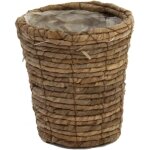 Tianyi - lotex24 cache - pot rond avec feuille de palmier marron 17 x 17 x 18 cm Tianyi - lotex24 cache - pot rond avec feuille de palmier marron 17 x 17 x 18 cm