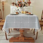 Tianyi - nappe exterieur rectangulaire anti tache nappe lavable tissu nappe table a manger nappe cuisine ...