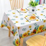 Tianyi - nappe de table de jardin rectangulaire, lavable, résistante aux intempéries, en polyester, imperméabl ... Tianyi - nappe de table de jardin rectangulaire, lavable, résistante aux intempéries, en polyester, imperméabl ...