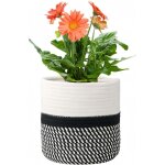 Tianyi - panier à plantes d'intérieur, pot de fleurs tissé, cache pot à plantes en corde de coton, décoration ... Tianyi - panier à plantes d'intérieur, pot de fleurs tissé, cache pot à plantes en corde de coton, décoration ...