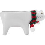 Tianyi - pot de fleurs en céramique en forme de chat, décoratif pour plantes, chaton avec foulard, pour ... Tianyi - pot de fleurs en céramique en forme de chat, décoratif pour plantes, chaton avec foulard, pour ...