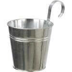 Tianyi - pot de fleurs avec support, ø 14 cm, hauteur 14 cm, zinc, argent Tianyi - pot de fleurs avec support, ø 14 cm, hauteur 14 cm, zinc, argent