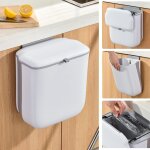 Tianyi - poubelle suspendue avec couvercle, 9 l poubelle de cuisine pliable anti odeur, poubelle compost ... Tianyi - poubelle suspendue avec couvercle, 9 l poubelle de cuisine pliable anti odeur, poubelle compost ...