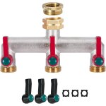 Tianyi - raccord de tuyau d'arrosage en laiton 3 voies, raccord de robinet 3 / 4 pouce, adaptateur de ... Tianyi - raccord de tuyau d'arrosage en laiton 3 voies, raccord de robinet 3 / 4 pouce, adaptateur de ...