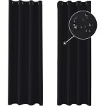 Tianyi - rideau occultant lot de 2, 117x137cm, rideau exterieur impermeable, rideau thermique isolant ...