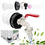 Tianyi - robinet cuve 1000l, et adaptateur ibc s60 x 6, 3 / 4  raccord cuve 1000 litres, adaptateur cuve ...
