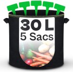 Tianyi - sac de plantation 30l - 3 sacs a plantes avec fenêtre et etiquettes - pot geotextile pour plantes, ... Tianyi - sac de plantation 30l - 3 sacs a plantes avec fenêtre et etiquettes - pot geotextile pour plantes, ...