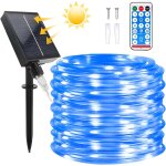 Tianyi - solaire tubes lumineux, etanche guirlande solaire 22 mtre 8 modes 200 led tube lumineux exterieur ...