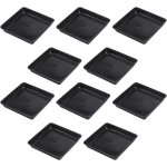 Tianyi - soucoupe de pot de fleurs rectangulaire 15 x 15 cm, en plastique, noir, idéal pour plantes et ... Tianyi - soucoupe de pot de fleurs rectangulaire 15 x 15 cm, en plastique, noir, idéal pour plantes et ...