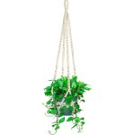 Tianyi - suspension en macramé pour plantes d'intérieur et d'extérieur, 90 cm avec perles en bois, support ... Tianyi - suspension en macramé pour plantes d'intérieur et d'extérieur, 90 cm avec perles en bois, support ...