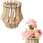 Tianyi - vase en bois pour fleurs, prsentoir a fleurs en bois jeu de construction puzzle cratif vase ...