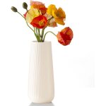 Tianyi - vase en cramique, vase a fleurs 20cm blanc pour maison moderne, vase a fleurs moderne, vase ...