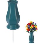 Tianyi - vases de cimetire avec piques, vases funraires pour cimetire avec pointes en mtal et scupper ...