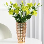 Tianyi - vase en verre cristal epais de 23 cm - grand vase dcoratif hydroponique - pour la maison et ...