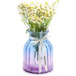 Tianyi - vase en verre dgrad multicolore pour la maison, le bureau, le salon - vase a fleurs en verre ...