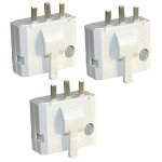 Tibelec 418500 lot de 3 fiches dcl 2 poles avec terre