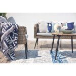 Tibouta, salon de balcon 5 places r�sine tress�e