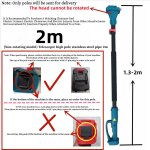 Tiges d'extension et segmentées télescopiques, accessoires pour outils électriques de jardin, connecteur ... Tiges d'extension et segmentées télescopiques, accessoires pour outils électriques de jardin, connecteur ...