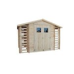 Timbela m391 abri de jardin en bois et range bches i206xl328xh218 cm / 5, 41 m2