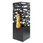 Todeco porte parapluie en m�tal carr�, porteparapluies avec 4 crochets et bac d'�gouttement amovible, ...