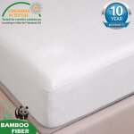 Tofern prot�ge matelas 180 x 190 - 200 bambou 100% imperm�able anti - acariens antibact�rien respirant ...