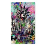 Toile d'art graffiti de rue color�e, peinture abstraite statue de la libert�, affiches imprim�es, tableau ...
