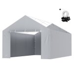 Toile d'auvent de rechange abri de voiture - vevor - 6, 1 x 3, 7 m, bche de garage paroi latrale - ...
