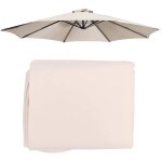 Toile auvent de remplacement pour parasol 3 m 8, housse de rechange impermable et durable pour jardin, ...