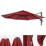 Toile de parasol hwc - a96, 8 baleines Ø3m 220g / m polyester, rev�tement de rechange hwc - a96 bordeaux ...