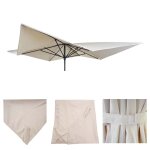 Toile pour parasol de luxe hwc - a37, toile de remplacement pour parasol, 3x3m (4. 24m) polyester crme ...