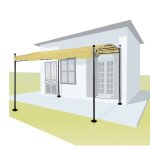 Toile de pergola cr?me 3 x 2, 5m 180g / m2