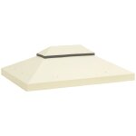 Toile de rechange barnum tonnelle 4 x 3 m - toit double avec ?illets drainage - polyester haute densit� ...