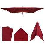 Toile de rechange pour parasol en bois florida, toile de parasol de jardin, 2x3m 6kg bordeaux Toile de rechange pour parasol en bois florida, toile de parasol de jardin, 2x3m 6kg bordeaux