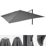 Toile de rechange pour parasol d�port� hwc, 3 x 4 m anthracite