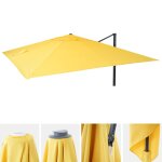 Toile de rechange pour parasol d�port� hwc, 3 x 4 m jaune