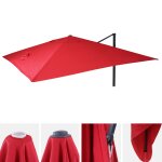Toile de rechange pour parasol d�port� hwc, 3 x 4 m rouge