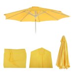 Toile de rechange pour parasol n19, toile de rechange pour parasol, ø 3m tissu / textile 5kg jaune Toile de rechange pour parasol n19, toile de rechange pour parasol, ø 3m tissu / textile 5kg jaune