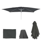 Toile de rechange pour parasol n23 2x3m rectangulaire tissu / textile 4, 5kg anthracite