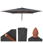 Toile de rechange pour parasol de restaurant en bois hwc - c57b, housse de parasol, carr�e 4 x 4 m, polyester ...