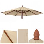 Toile de rechange pour parasol de restaurant en bois hwc - c57b, housse de parasol, ronde Ø3m polyester ...