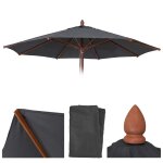 Toile de rechange pour parasol de restaurant en bois hwc - c57b, housse de parasol, ronde �4m polyester ...